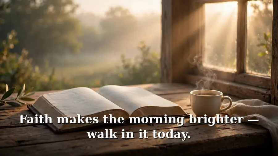 Person praying at sunrise - morning blessings with Bible verses