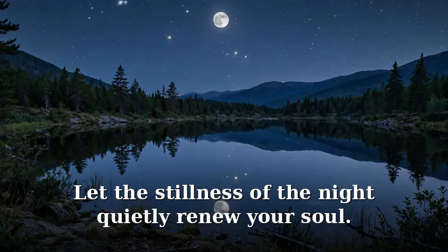 Calm moonlit night landscape